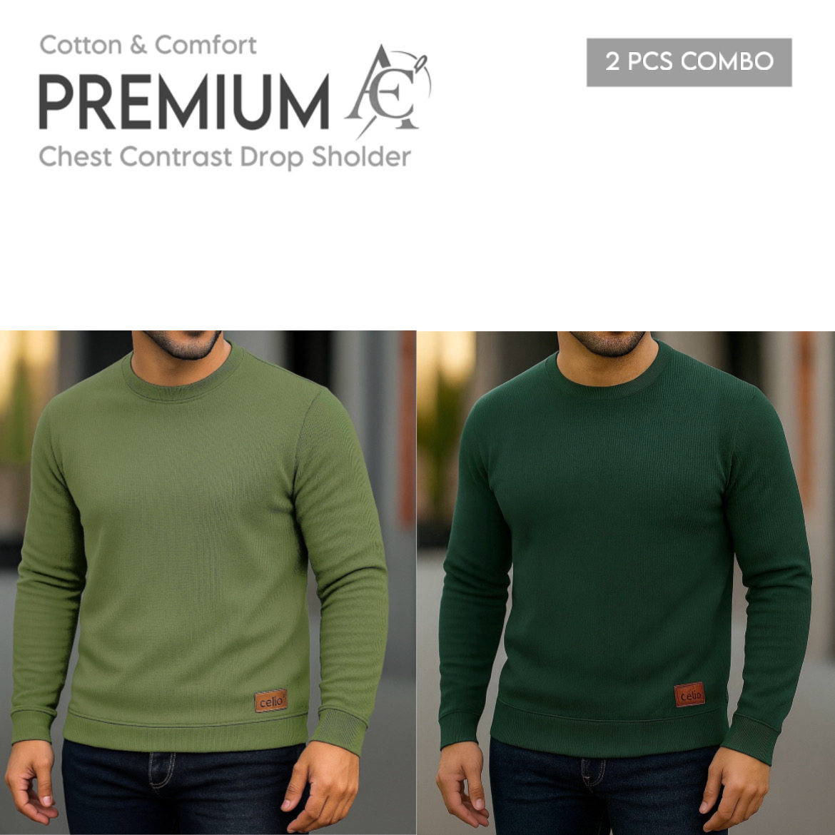 Rib Full Sleeve Bottle green-Olive