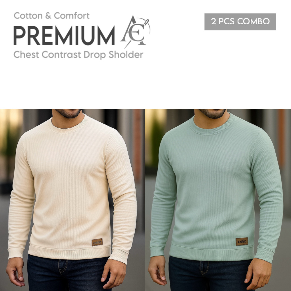 Rib Full Sleeve Light Lemon-cream